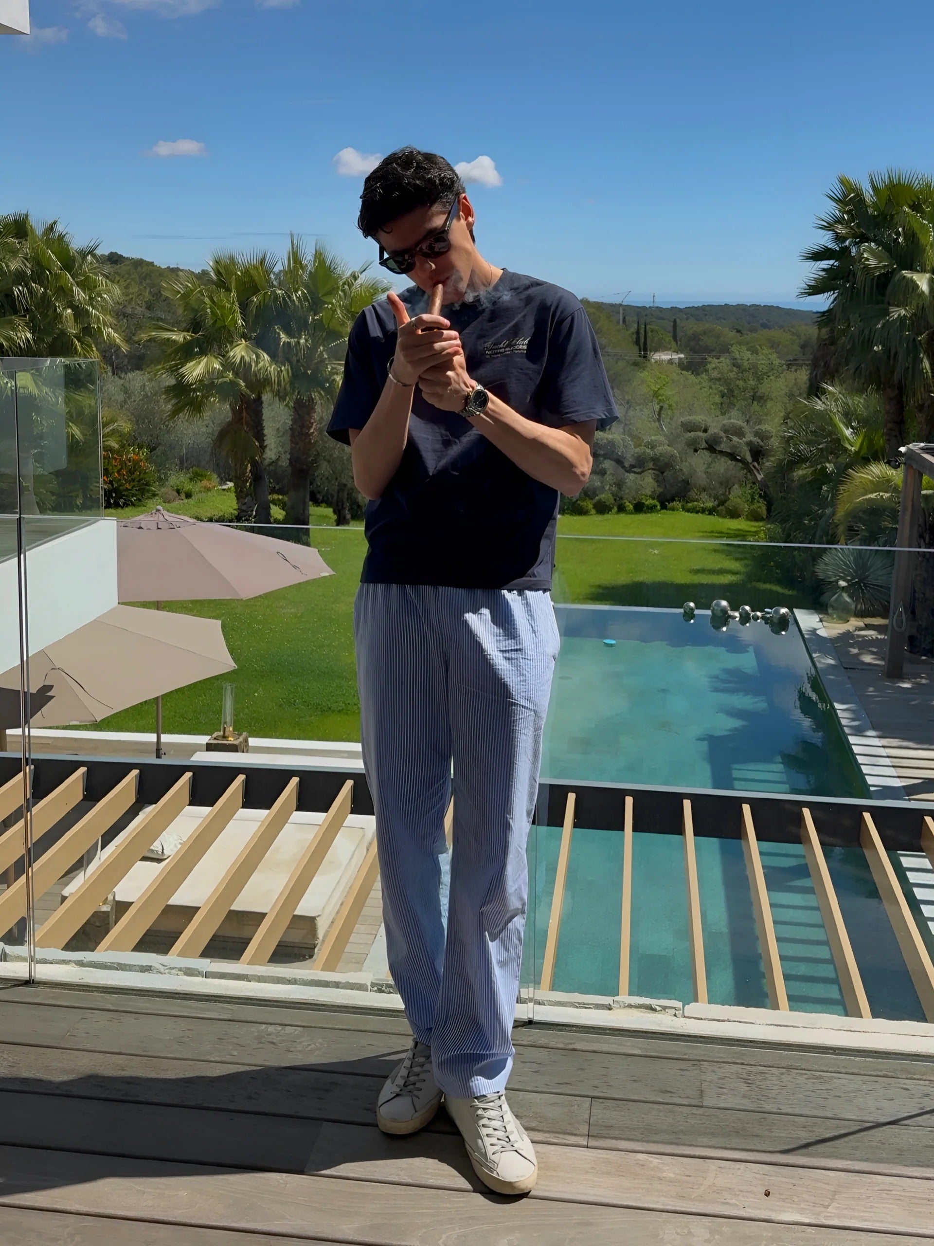 Blue Stripped Pants